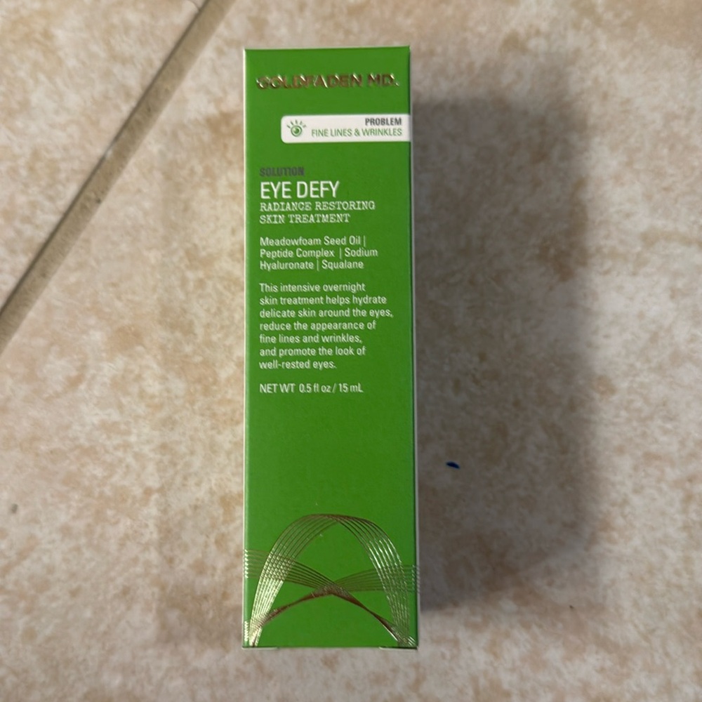 Goldfaden MD I defy radiance restoring skin treatment, anti-wrinkle eye cream